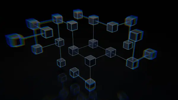Sieć połączonych sześcianów, przypominająca blockchain. Co to jest?